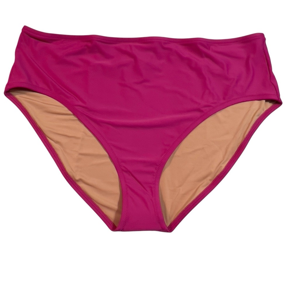 J.Crew GIGI Bikini Bottom Radiant Fuchsia Pink Size XS High Waist BM642 NEW‎
